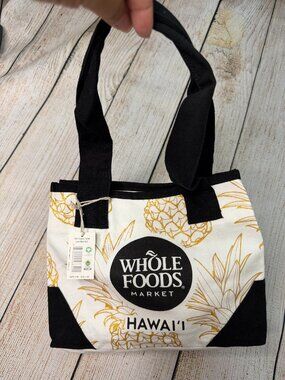 Whole Foods Hawaii Golden Pineapple Tote Mini NWT